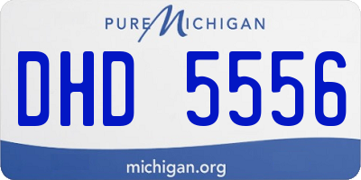 MI license plate DHD5556