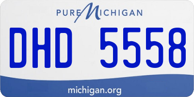 MI license plate DHD5558
