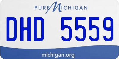 MI license plate DHD5559