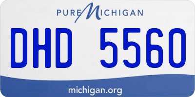 MI license plate DHD5560