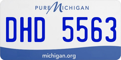 MI license plate DHD5563