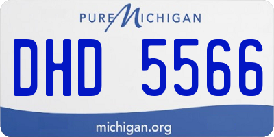 MI license plate DHD5566