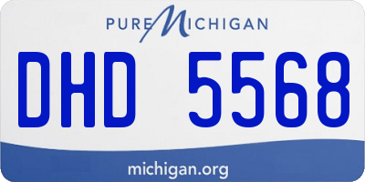 MI license plate DHD5568