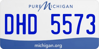 MI license plate DHD5573