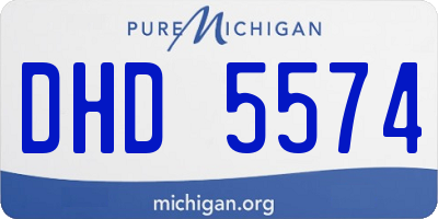 MI license plate DHD5574