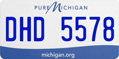 MI license plate DHD5578