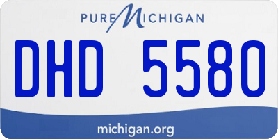 MI license plate DHD5580