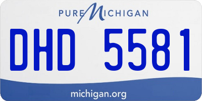 MI license plate DHD5581