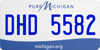 MI license plate DHD5582