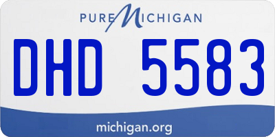 MI license plate DHD5583