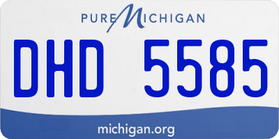 MI license plate DHD5585