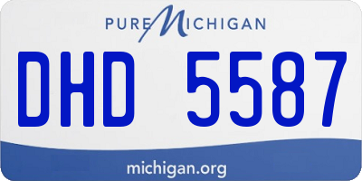 MI license plate DHD5587