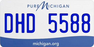 MI license plate DHD5588