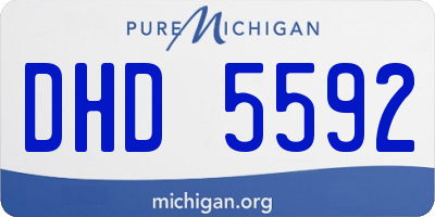 MI license plate DHD5592