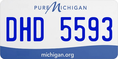 MI license plate DHD5593