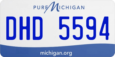MI license plate DHD5594