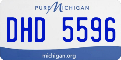 MI license plate DHD5596