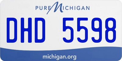 MI license plate DHD5598