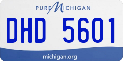 MI license plate DHD5601
