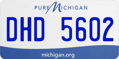 MI license plate DHD5602