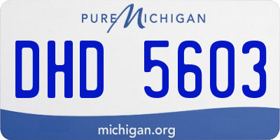 MI license plate DHD5603