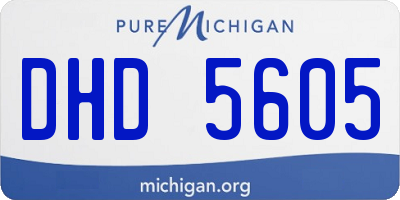 MI license plate DHD5605