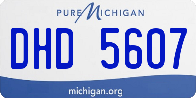 MI license plate DHD5607