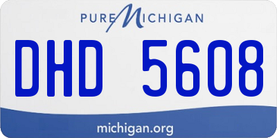 MI license plate DHD5608