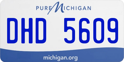 MI license plate DHD5609