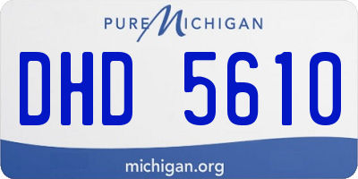 MI license plate DHD5610