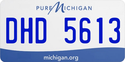 MI license plate DHD5613