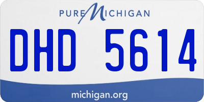MI license plate DHD5614