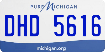 MI license plate DHD5616