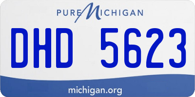 MI license plate DHD5623