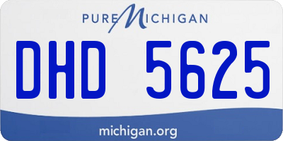 MI license plate DHD5625