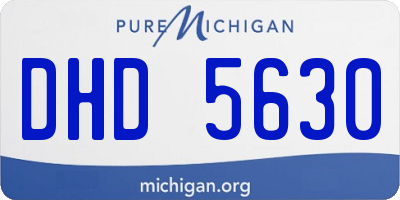 MI license plate DHD5630