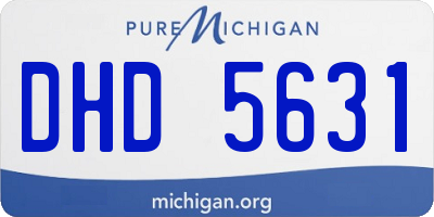 MI license plate DHD5631