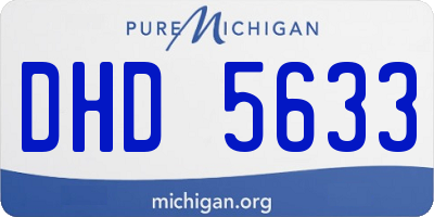MI license plate DHD5633
