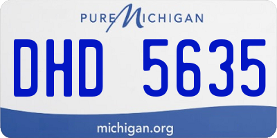 MI license plate DHD5635