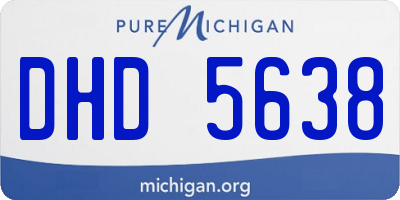 MI license plate DHD5638