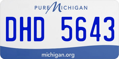 MI license plate DHD5643
