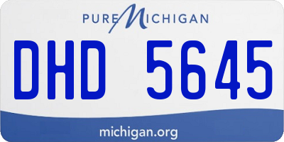 MI license plate DHD5645