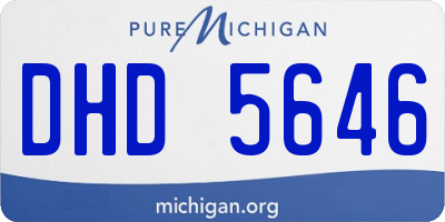 MI license plate DHD5646