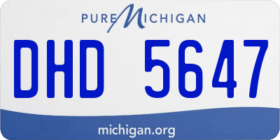 MI license plate DHD5647