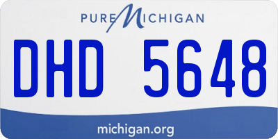 MI license plate DHD5648