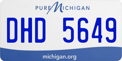 MI license plate DHD5649
