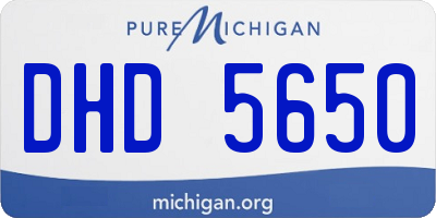 MI license plate DHD5650
