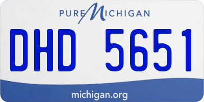 MI license plate DHD5651