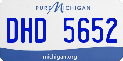 MI license plate DHD5652