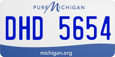 MI license plate DHD5654